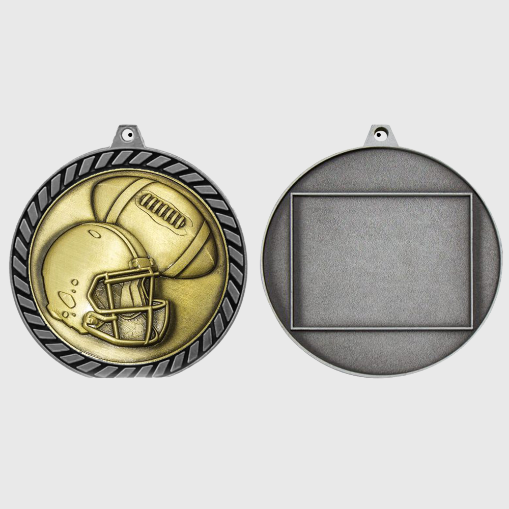 Venture Gridiron Medal Silver 60mm