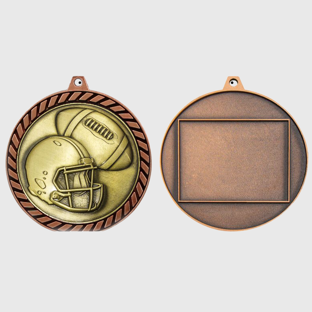 Venture Gridiron Medal Bronze 60mm