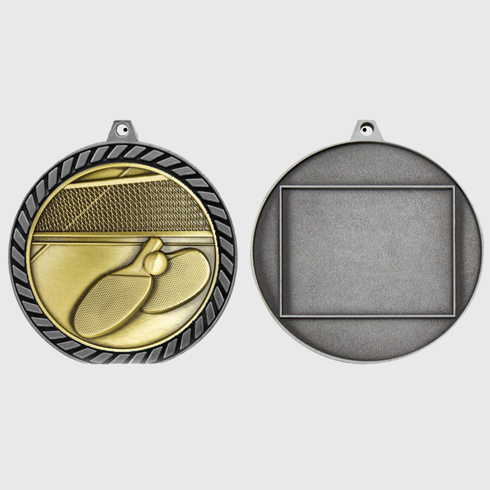Venture Table Tennis Medal Silver 60mm