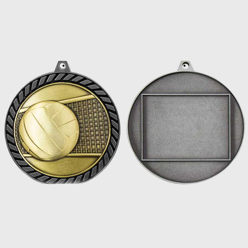 Venture Volleyball Medal Silver 60mm