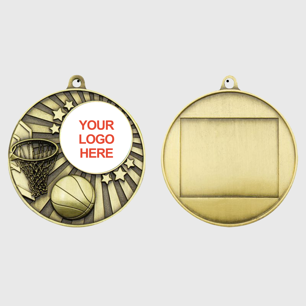 Impact Basketball Logo Medal Gold 50mm