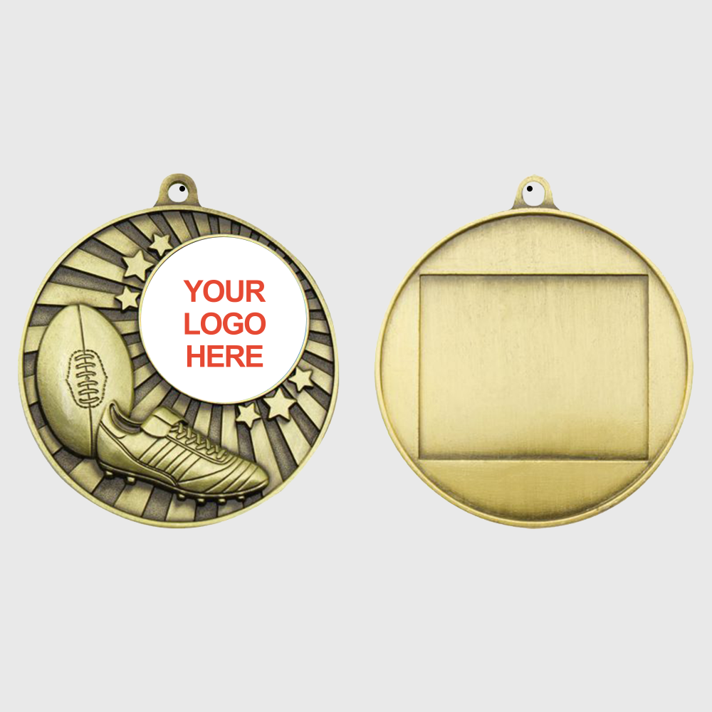 Impact AFL Logo Medal Gold 50mm