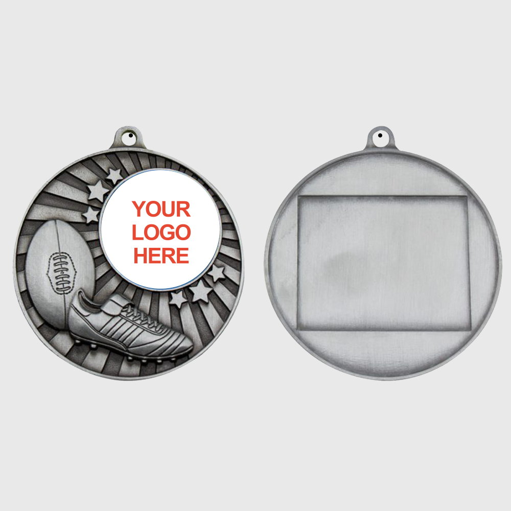 Impact AFL Logo Medal Silver 50mm