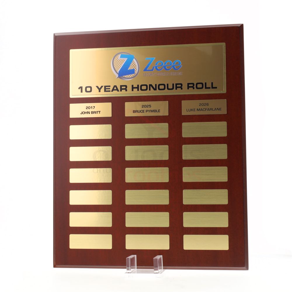 Assembly Plaque Classic Gold 325mm