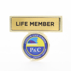 Gold Pin with Logo