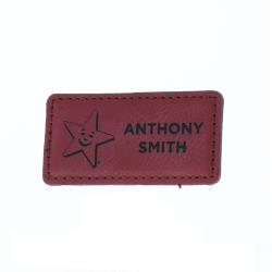 Rose Leatherette Name Badge