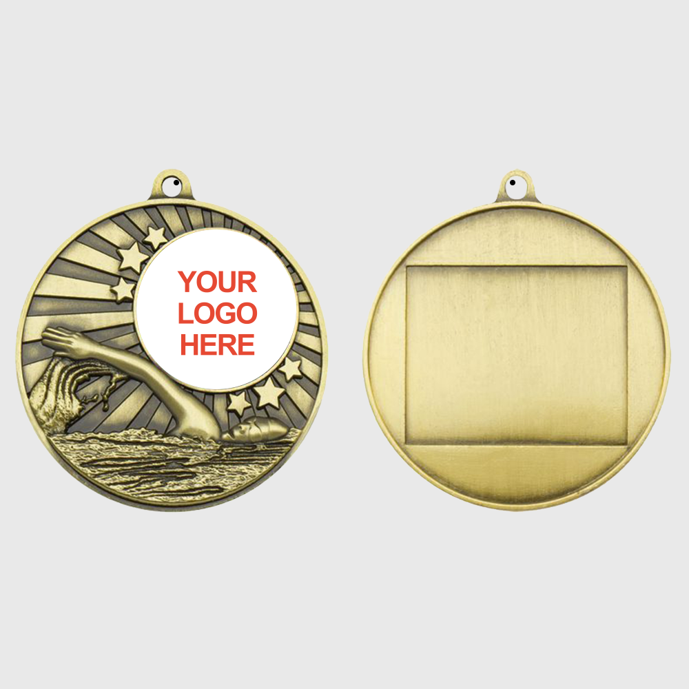 Impact Swimming Personalised Medal Gold 50mm