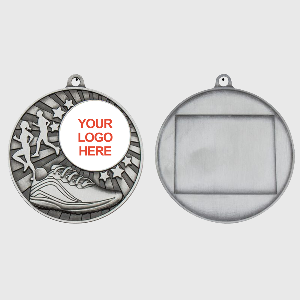 Impact Cross Country Personalised Medal Silver 50mm