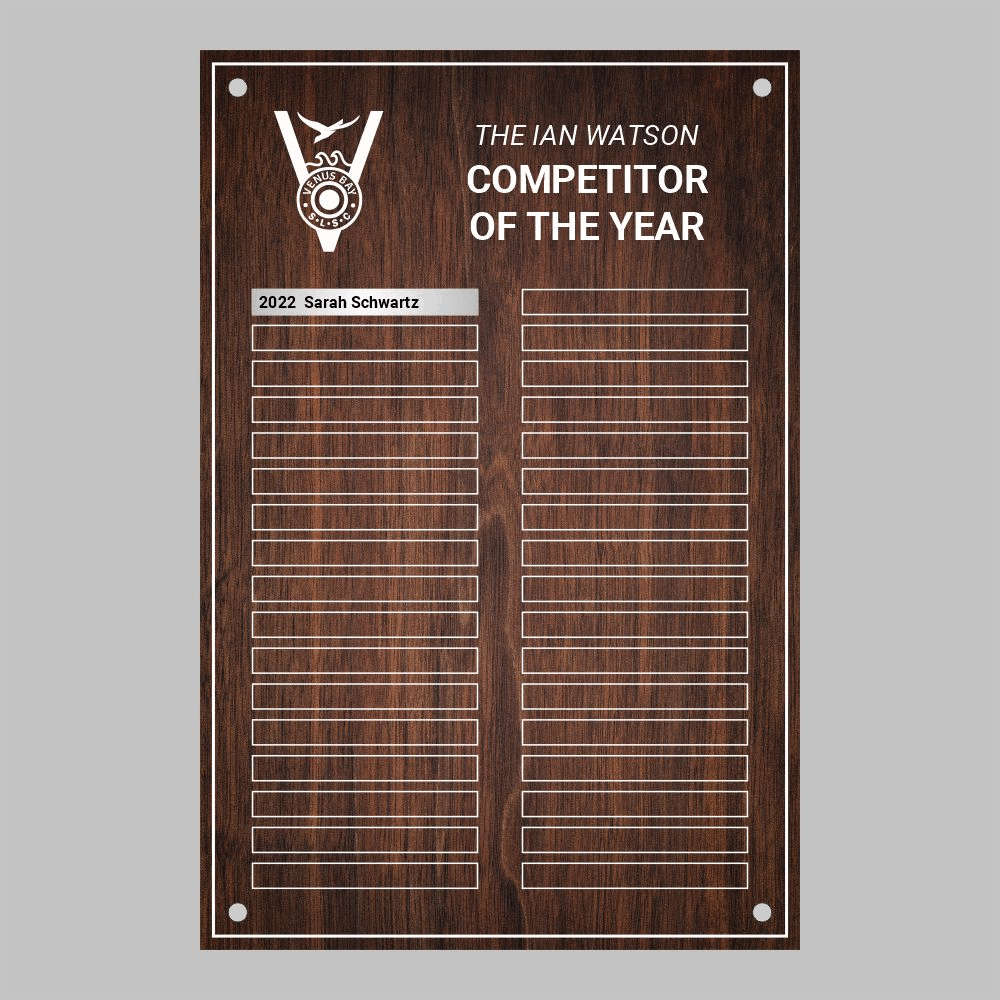 Evolution Printed Acrylic Honour Board 900x600mm