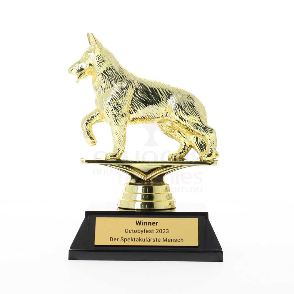German Shepherd Figurine on Base 135mm