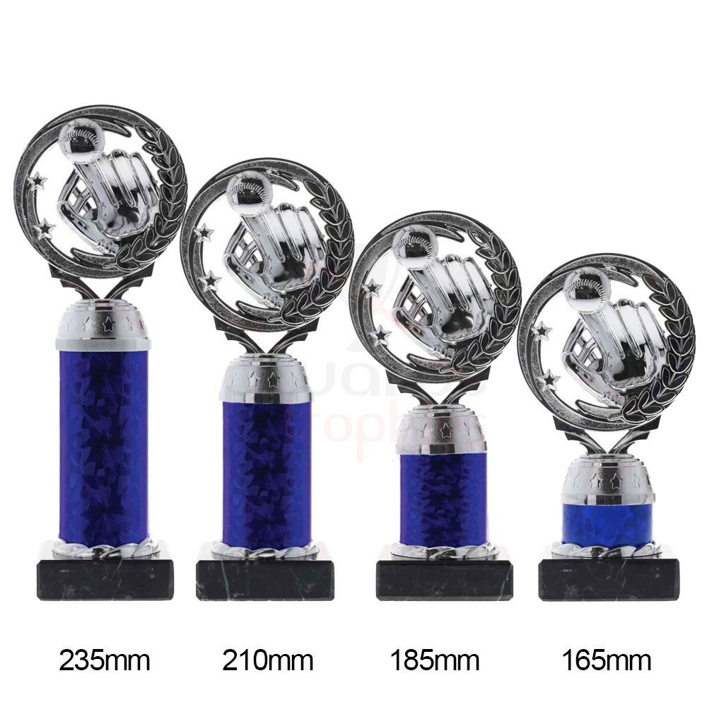 Baseball Torch Silver/Blue 165mm