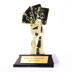 Poker Hand Figurine on Base 140mm