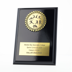 Black Plaque 150mm - Athletics