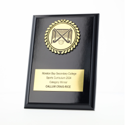 Black Plaque 150mm - Hockey