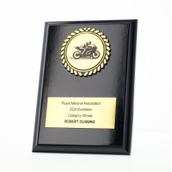 Black Plaque 150mm - Motorbike