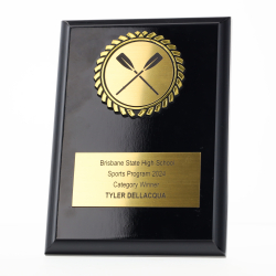 Black Plaque 150mm - Rowing Oars