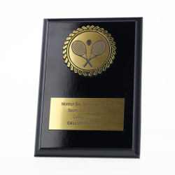 Black Plaque 150mm - Tennis