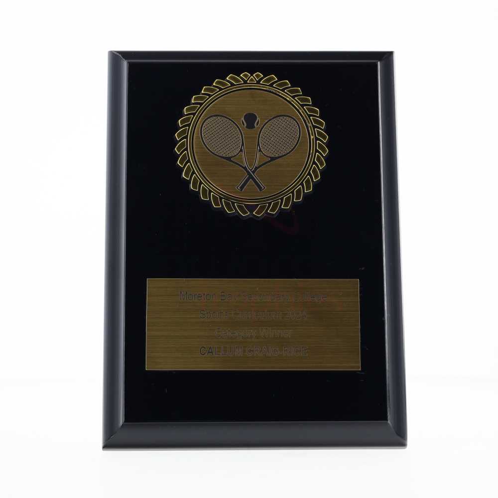 Black Plaque 150mm - Tennis