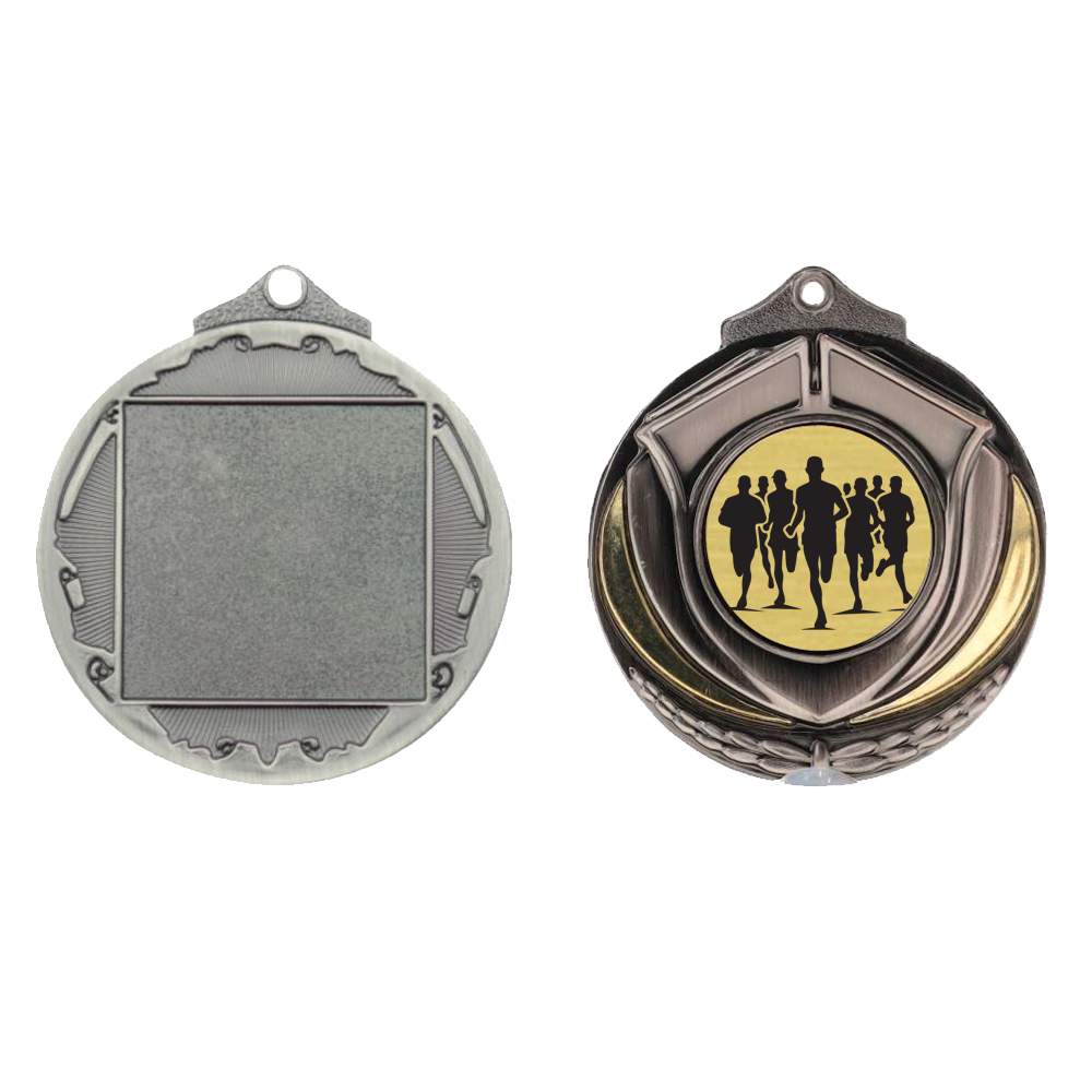 Two Tone Silver Medal 50mm - Marathon