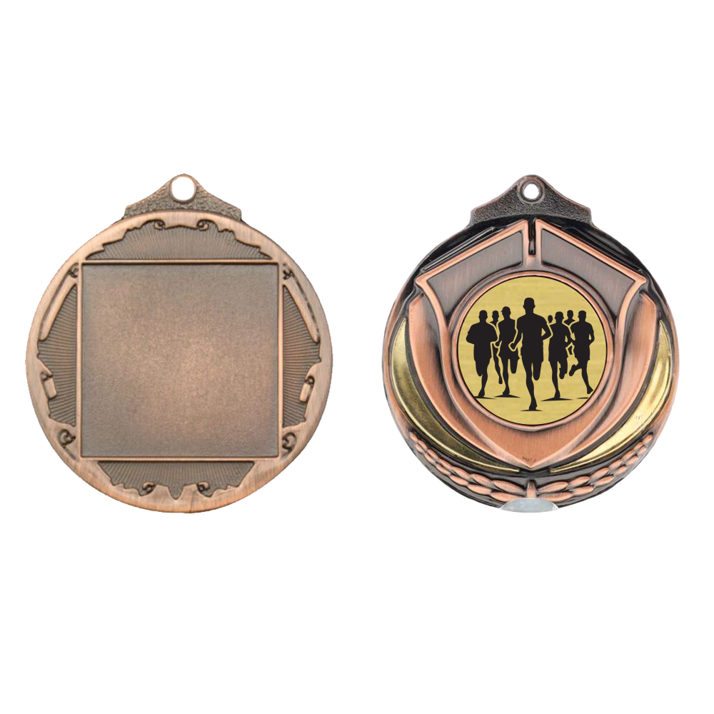 Two Tone Bronze Medal 50mm - Marathon