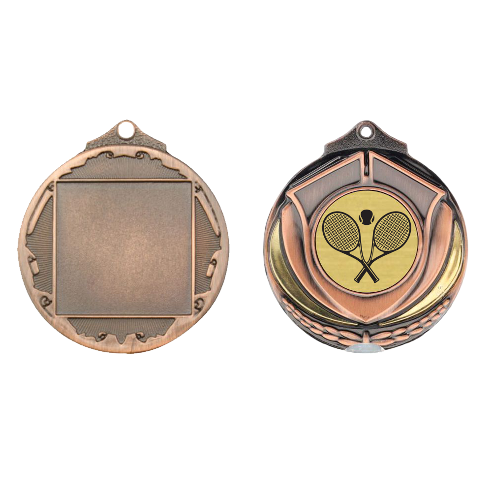 Two Tone Bronze Medal 50mm - Tennis