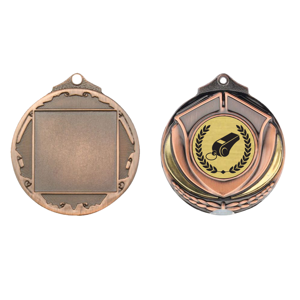 Two Tone Bronze Medal 50mm - Whistle