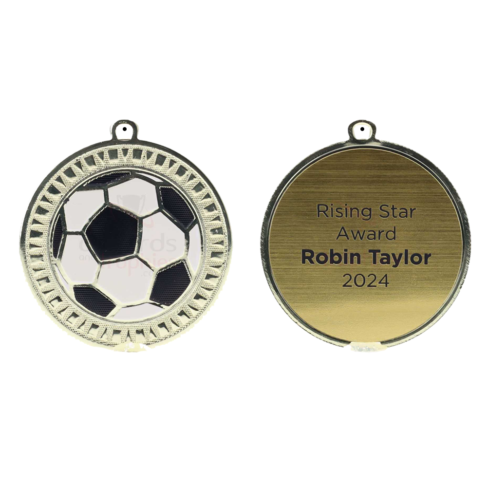 Spark Football Medal 55mm - Shiny Gold
