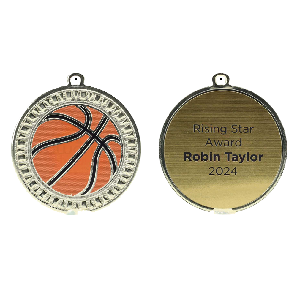 Spark Basketball Medal 55mm - Shiny Gold