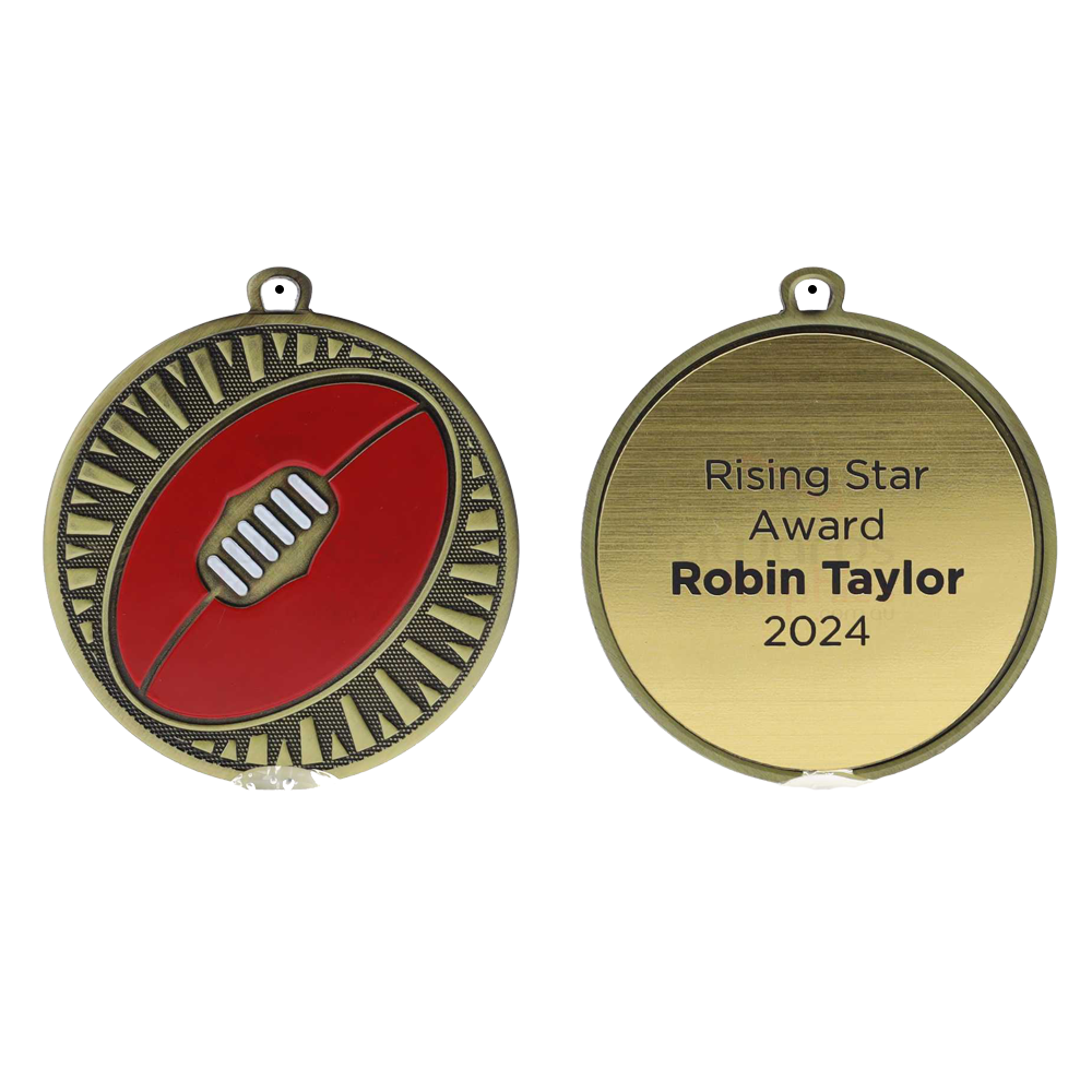Spark AFL Medal 55mm - Antique Gold