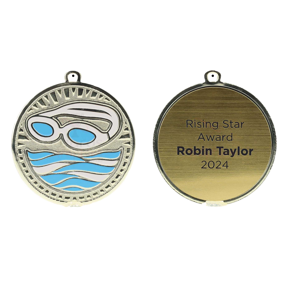 Spark Swimming Medal 55mm - Shiny Gold