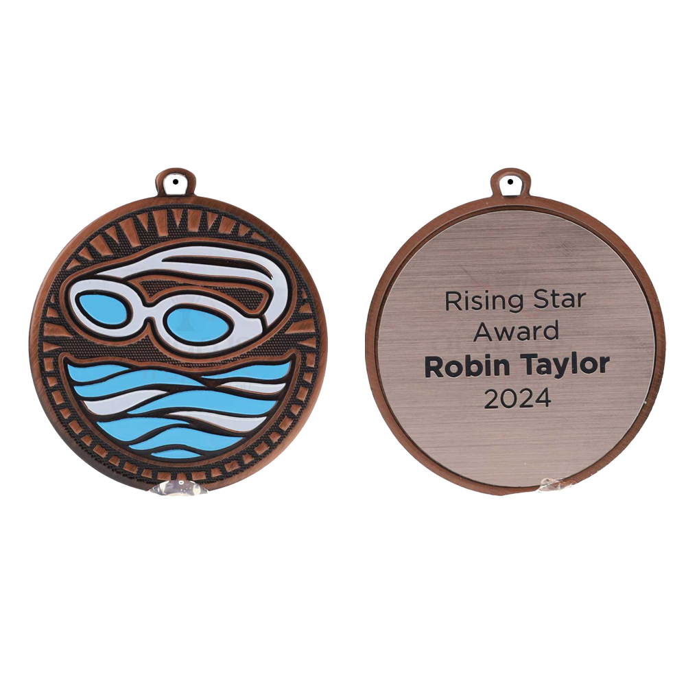 Spark Swimming Medal 55mm - Bronze