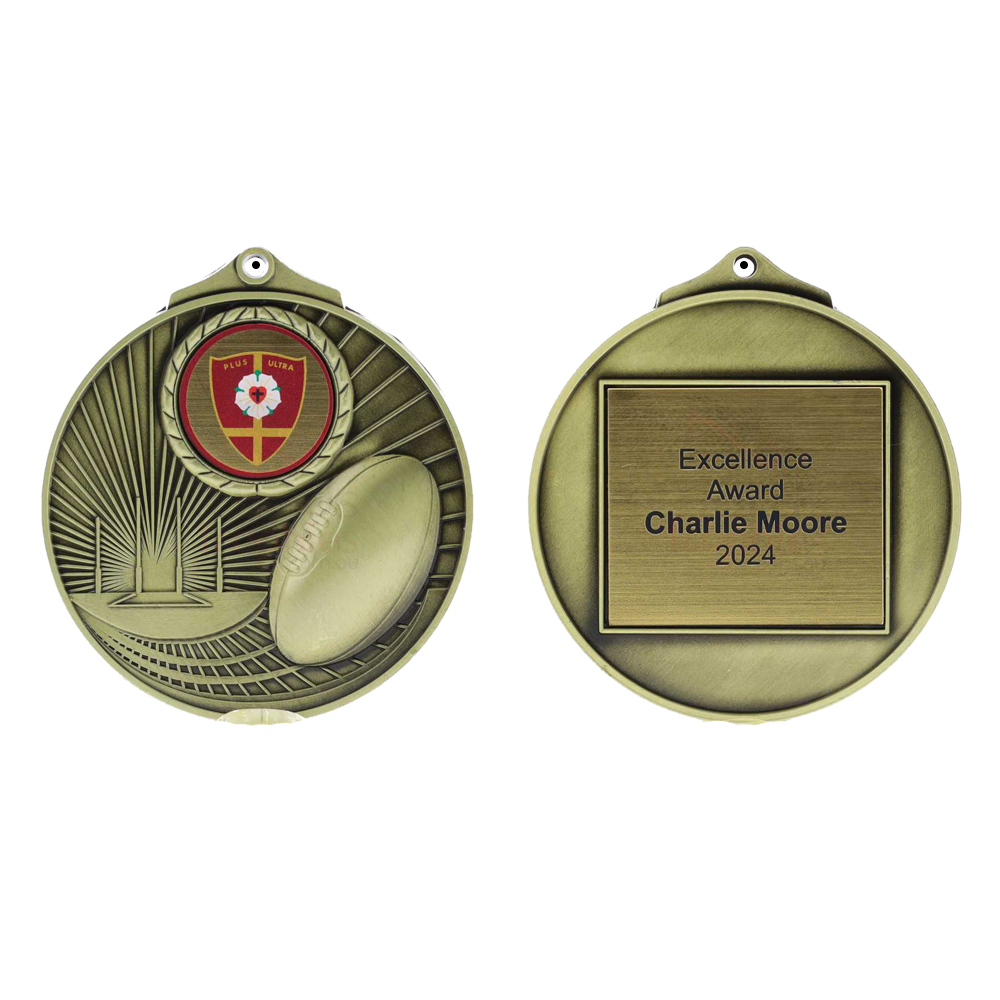Summit Insert AFL Medal 70mm - Gold