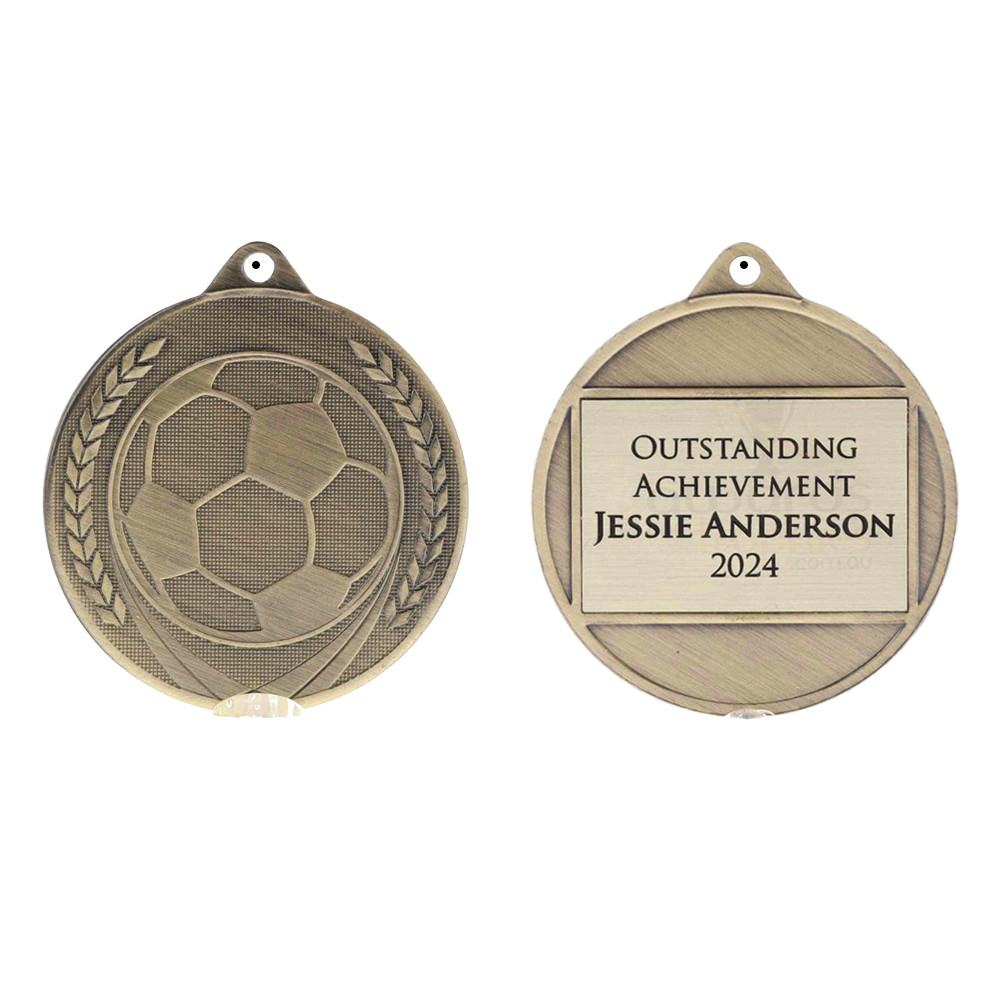 Garland Soccer Ball Medal 50mm - Gold