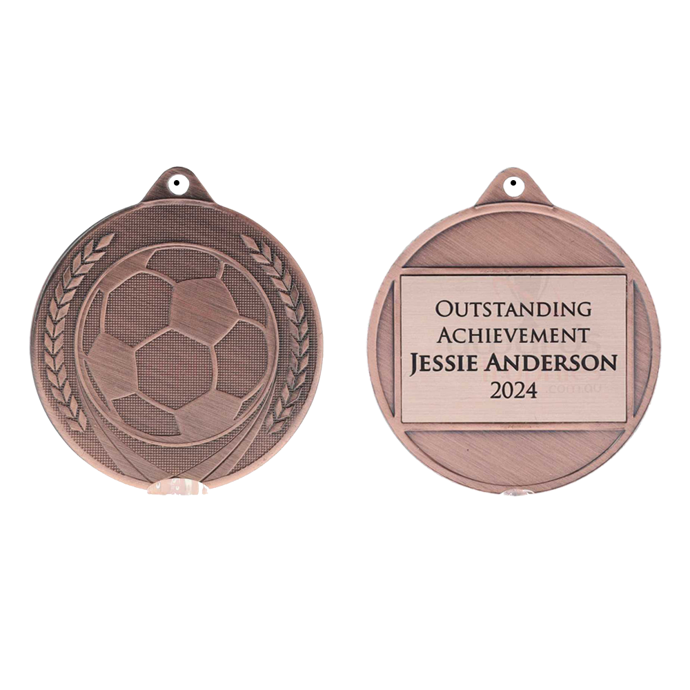 Garland Soccer Ball Medal 50mm - Bronze