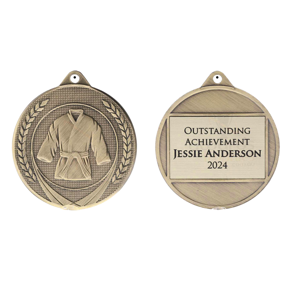Garland Martial Arts Medal 50mm - Gold