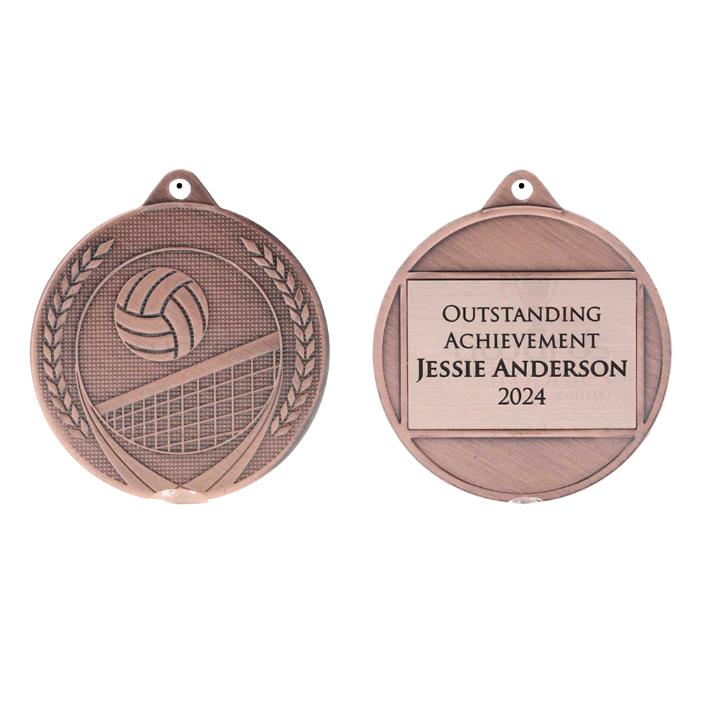 Garland Volleyball Medal 50mm - Bronze