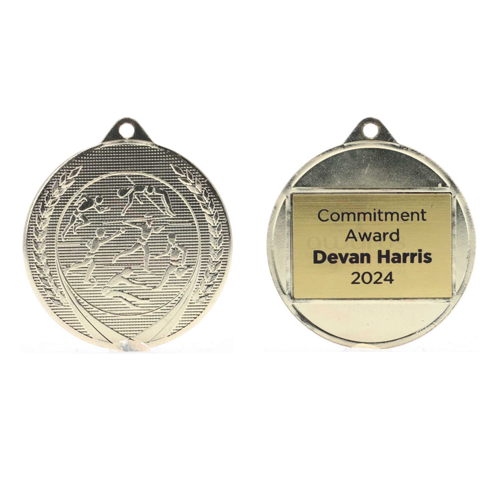 Garland Athletics Medal 50mm - Gold