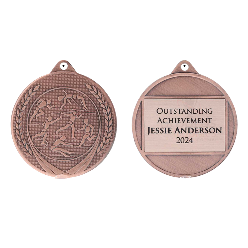 Garland Athletics Medal 50mm - Bronze
