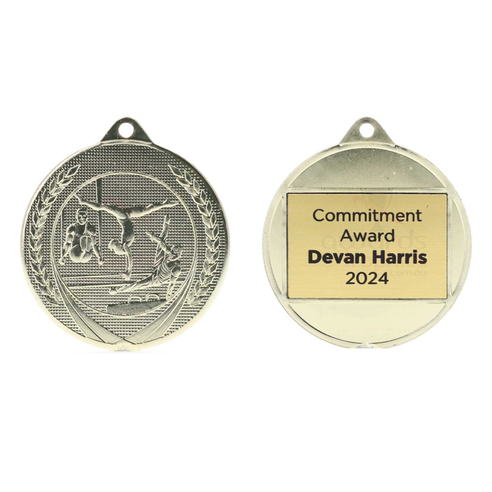 Garland Gymnastics Medal 50mm - Gold