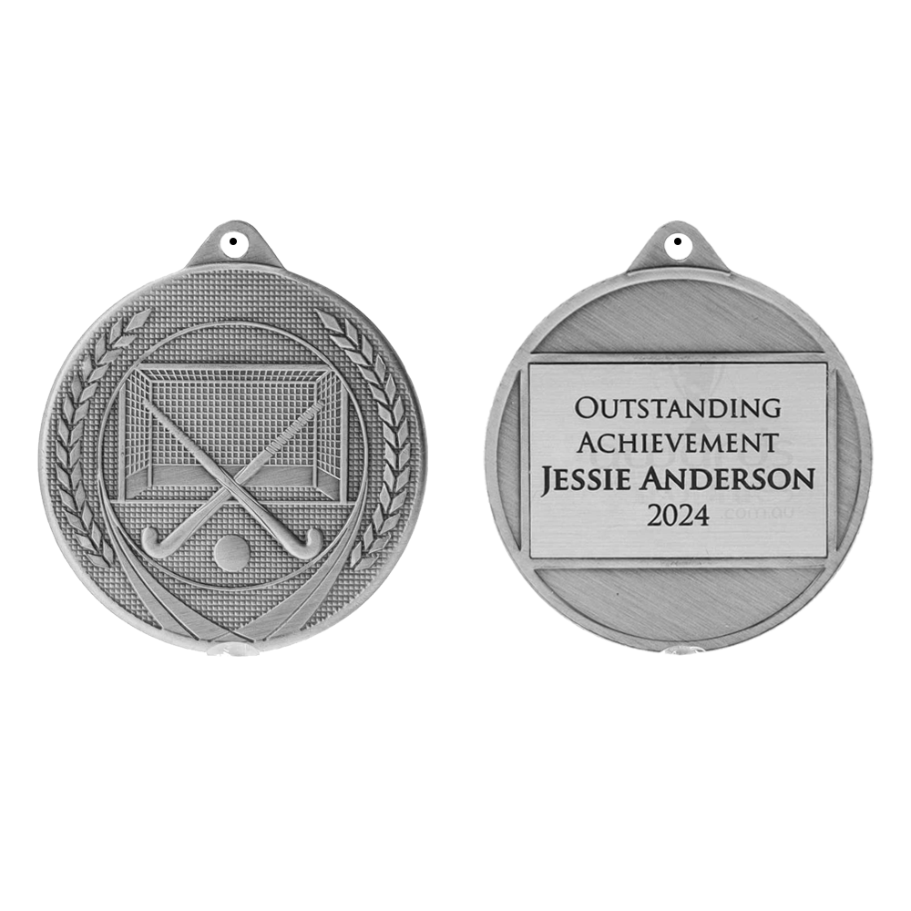 Garland Hockey Medal 50mm - Silver
