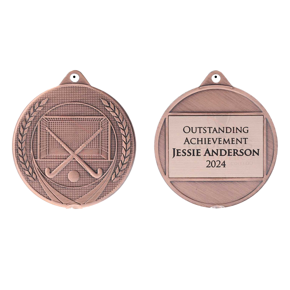 Garland Hockey Medal 50mm - Bronze