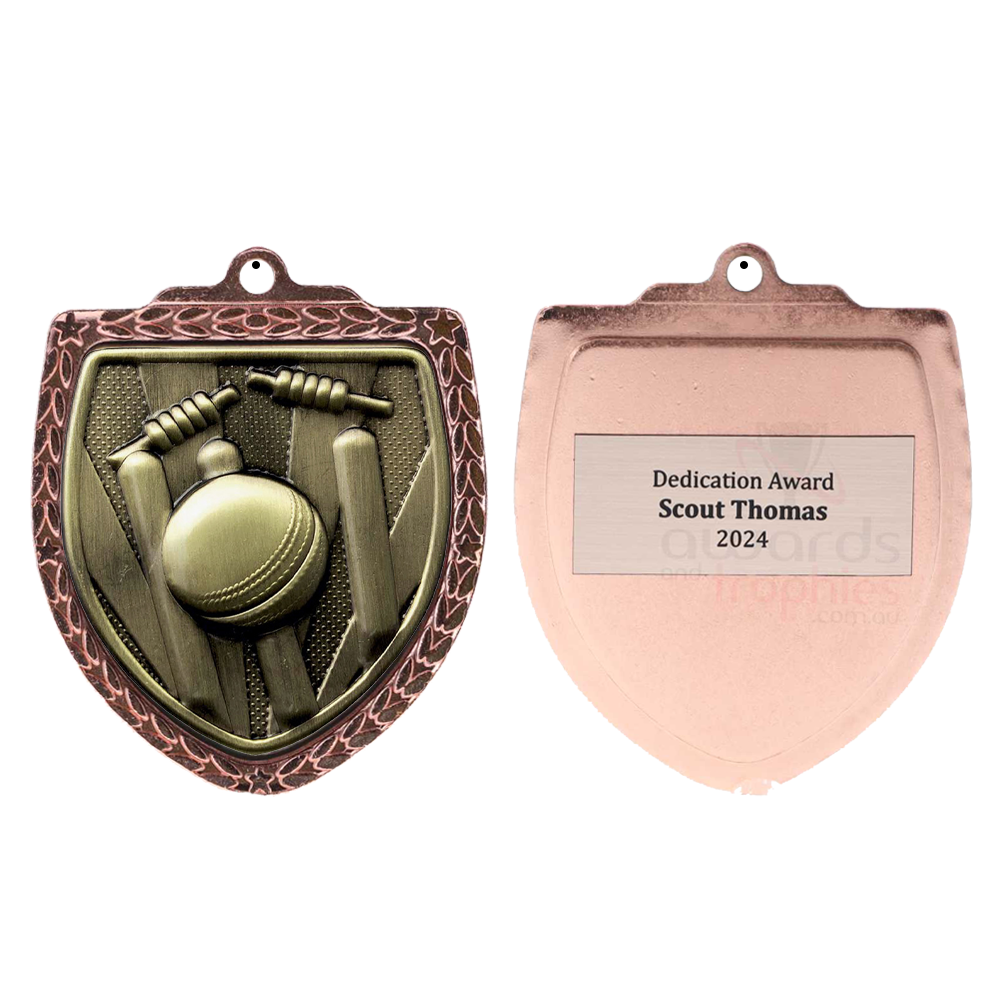 Cricket Shield Medal 80mm - Bronze