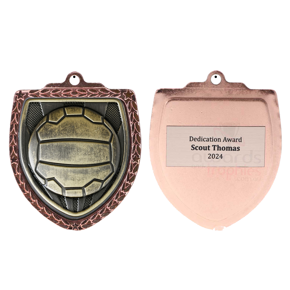 Netball Shield Medal 80mm - Bronze