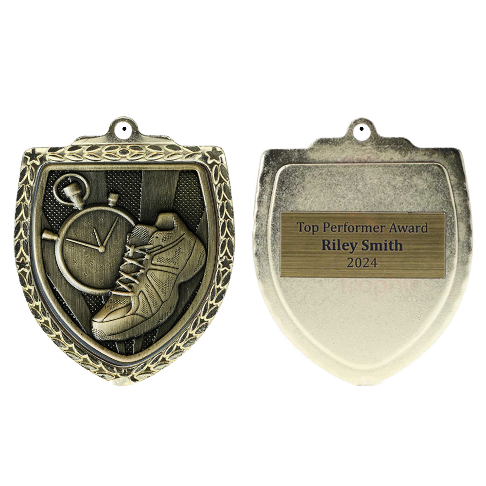 Athletics Shield Medal 80mm - Gold 