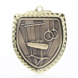 Gymnastics Shield Medal 80mm - Gold 