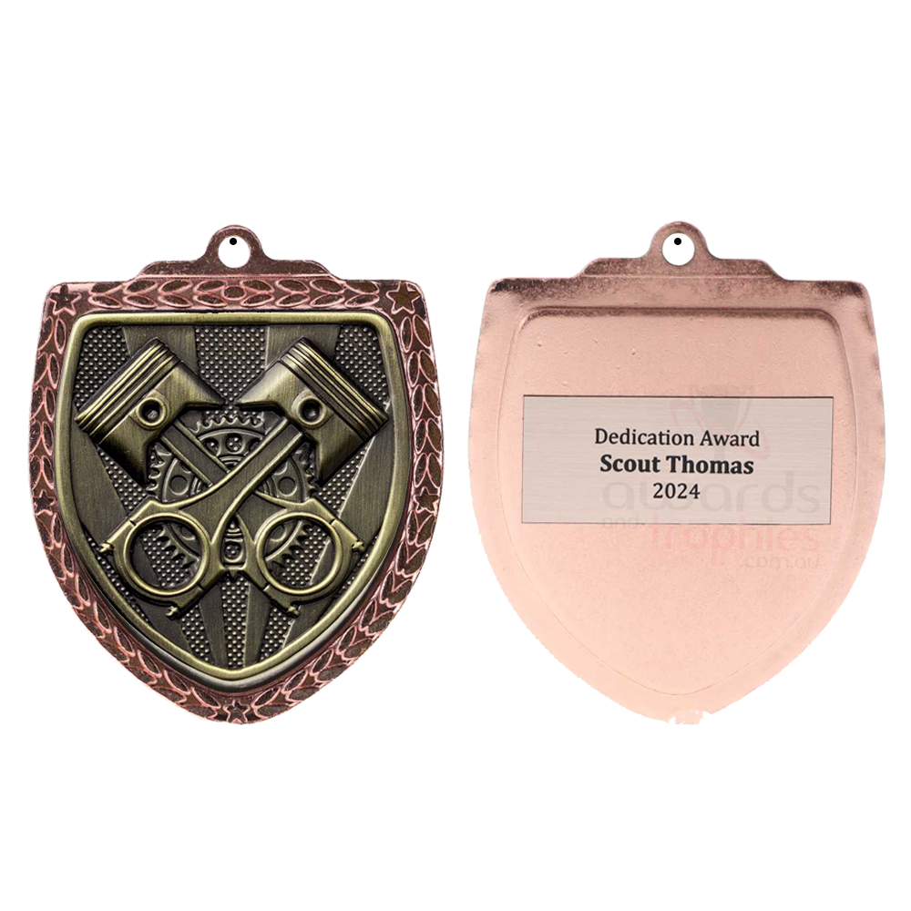 Motorsport Shield Medal 80mm - Bronze