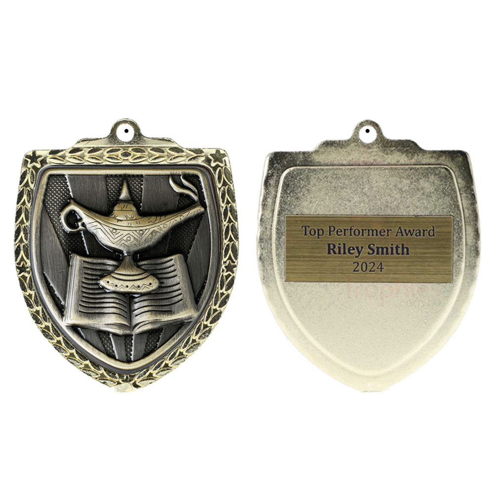 Knowledge Shield Medal 80mm - Gold 