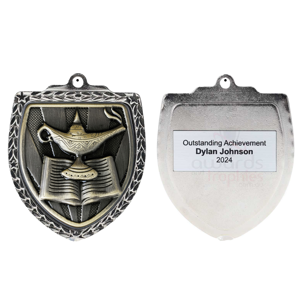 Knowledge Shield Medal 80mm - Silver 