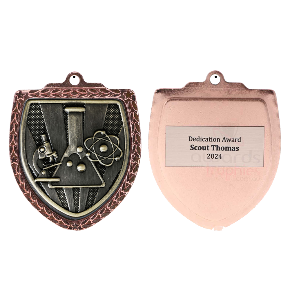 Science Shield Medal 80mm - Bronze