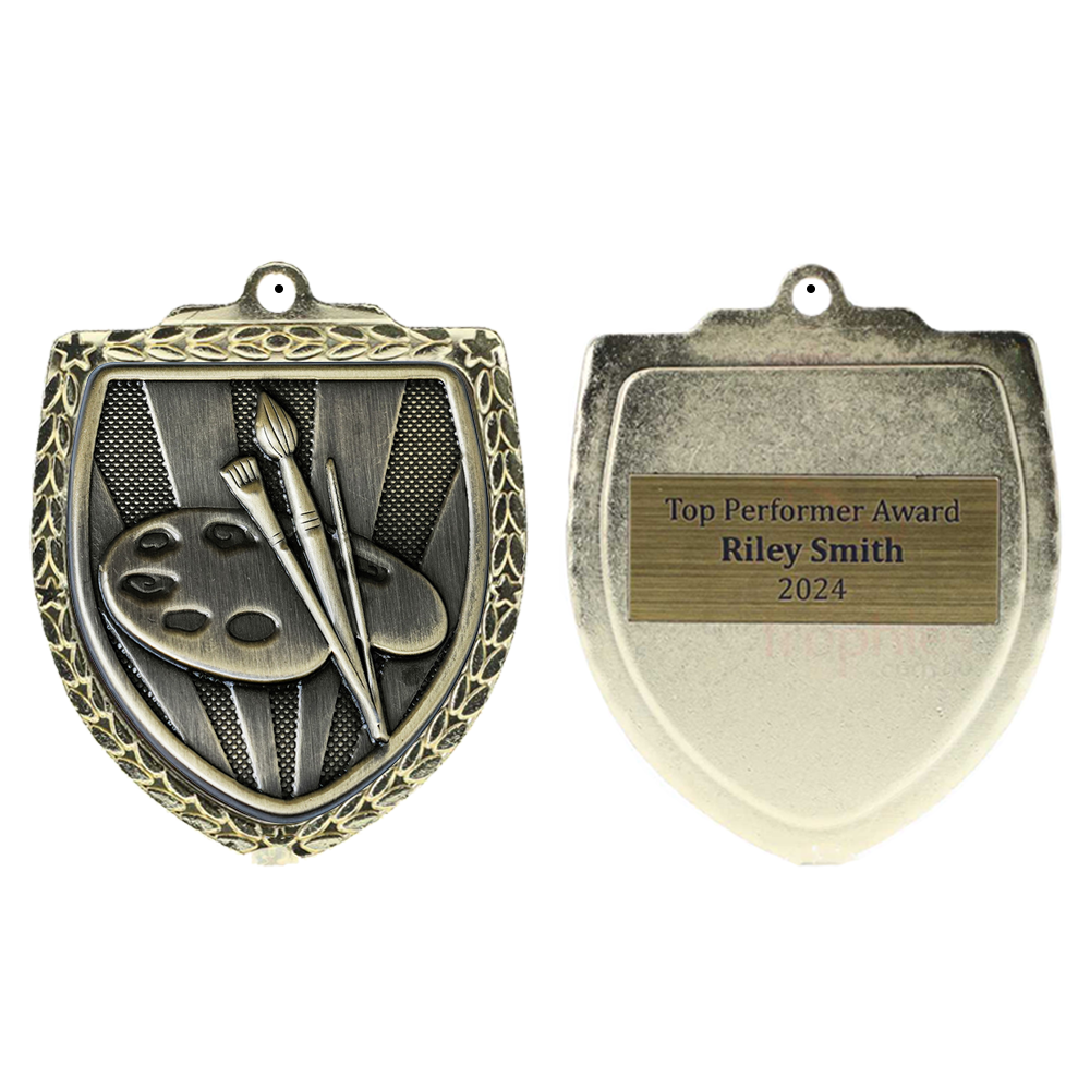 Art Shield Medal 80mm - Gold 